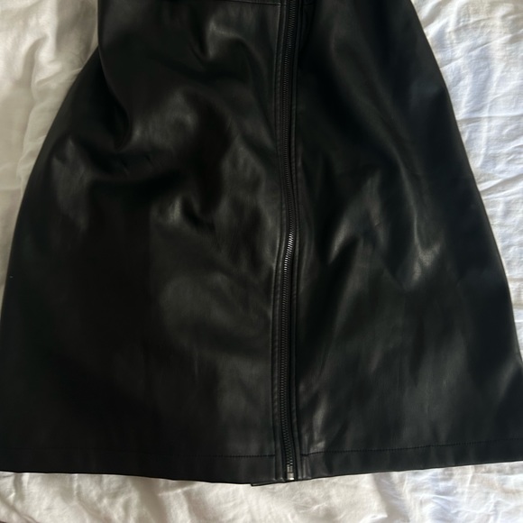 Laundry  Shelli Segal Faux-Leather Moto Jacket Dress - Picture 3 of 8